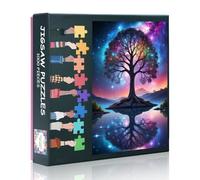 Puzzle de árbol de la vida de 1000 piezas para adultos, rompecabezas de 1000 piezas difíciles y desafiantes escena de la Vía Láctea, 70 x 50 cm, rompecabezas familiar, juego de noche, regalo y