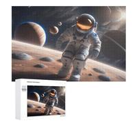 Puzzle de astronauta, puzle de madera de 1000 piezas, adecuado para adultos y niños a partir de 12 años, gran regalo (75 x 50 cm)