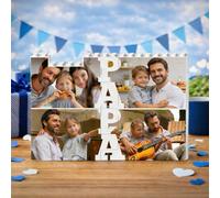 Puzzle de Bloques Personalizado con Foto, Regalo Original Día del Padre para Papá, Rompecabezas con Nombres y Imágenes, Decoración Creativa para el Hogar, Varios Tamaños y Diseños Disponibles