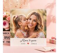 Puzzle de Bloques Personalizado Regalo Día de la Madre Regalos Personalizados para Mama Mujer Hombre Madres Bloques de Construcción con Foto & Texto Dia de la Madre Regalos Originales