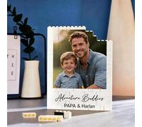 Puzzle de Bloques Personalizado Regalo Dia del Padre Bloques de Construcción con Foto & Texto para Hombre Mujer Regalos Personalizados para Papa Regalos Originales para Aniversario Cumpleaño