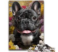 Puzzle de Bulldog francés para Adultos, 1000 Piezas, difícil de Aprender, Juguetes educativos, Juegos Familiares con póster a Juego y Hoja de Trivia (38x26cm)