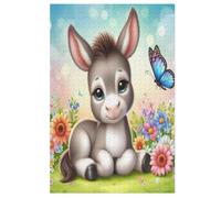 Puzzle de burro de 1000 piezas, puzzle de madera para adultos y niños, rompecabezas imposibles, juego de habilidad para toda la familia, 78 × 53 cm