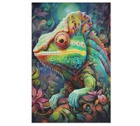 Puzzle de camaleón, 1000 piezas, puzle de madera para adultos y niños, juguete divertido, juego educativo, 78 x 53 cm