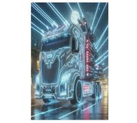 Puzzle de camiones de 1000 piezas, artesanía de madera, rompecabezas moderno de alta calidad, DIY, para adultos y niños a partir de 12 años, 78 x 53 cm
