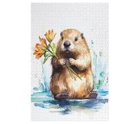 Puzzle de castor, 1000 piezas, rompecabezas de madera para adultos y niños a partir de 12 años, juguete educativo 78 × 53 cm