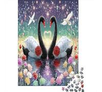 Puzzle De Cisne del Amor 1000 Piezas para La Familia - Tiempo De Calidad Y Diversión 52x38cm/1000pcs