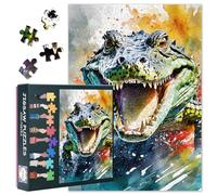 Puzzle de cocodrilo para adultos, 1000 piezas, rompecabezas de animales salvajes, puzles para adultos adultos, rompecabezas o juguetes para amigos mayores, 50 x 70 cm