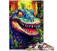 Puzzle de cocodrilos del Nilo, 1000 piezas, 14.96 x 20.47 pulgadas, rompecabezas de cartón, adecuado para adultos y niños a partir de 14 años, rompecabezas familiar