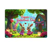 Puzzle de Conejo de Pascua, Puzzle de Conejo para Adultos,Puzzle artesanal colorido Happy Valentine's Day, 130 piezas, para decoración del Hogar | Puzzle estimulante para Adultos y Familia