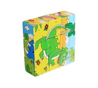 Puzzle de dados de madera para niños, juguete de promoción temprana, juego de ajos para entrenamiento de memoria, para preescolar, guardería, guardería, escuela, habitación de los niños, sala de