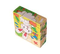 Puzzle de dados de madera para niños, juguete educativo, entrenamiento de memoria, juego de ajo, para aulas, escuela, habitación de los niños, niñas, sala de juegos, cumpleaños, vacaciones, guardería