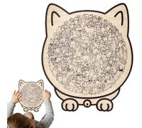 Puzzle de de Gatos | 135 Piezas De Juguete De Laberinto para Juegos De Mesa | Educativo De Madera para Decoración - para Niñas Y Niños En La Edad Preescolar Y En La Infancia Temprana
