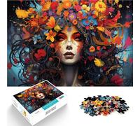 Puzzle de Diosa de las Flores, 2000 Piezas, Puzzle para Adultos, 27,56 x 39,37 pulgadas, Puzzle de mapa gris para adultos y niños a partir de 14 años, rompecabezas de decoración del hogar