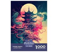 Puzzle de dragón chino, 1000 piezas, rompecabezas antiguos de PaviLöwes, un rompecabezas desafiante, 100% cartón reciclado, para adultos, a partir de 14 años, 38 x 26 cm, 1000 unidades