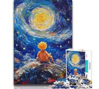 Puzzle de El Principito del Cielo Nocturno 1000 Piezas para Adolescentes, Ideal para Pasar el rato en casa Cada Pieza es única Un desafiante y Divertido Juego Familiar de 38x26cm