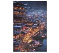 Puzzle de estilo japonés con 1000 unidades, rompecabezas de madera, kit de bricolaje, relajación, juegos para adolescentes y adultos, regalos 78 x 53 cm