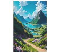 Puzzle de estilo japonés para adultos, 1000 piezas, tablero reciclado de alta calidad para aprender, juguetes educativos, juegos familiares, rompecabezas de madera para niños (78 x 53 cm)