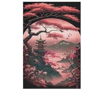 Puzzle de estilo japonés para adultos, 1000 piezas, tablero reciclado de alta calidad, para aprender, juguetes educativos, juegos familiares, puzzle de madera para niños (78 x 53 cm)