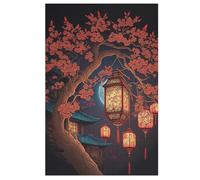 Puzzle de farol chino, rompecabezas para adultos y niños, 1000 piezas, rompecabezas de madera, juguete desafiante para adolescentes (78 x 53 cm)