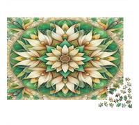 Puzzle de Flor Mandala 1000 Piezas para Adultos Bailarina en Vestido con Forma de Lirio Desafío de Juego Educativo | Gran Idea de Regalo 38x26cm/1000pcs