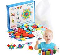 Puzzle de Formas - 210 Piezas Bloques Geométricos Tangram Juguetes - De Madera para Niños - para Jardín Infantil Cumpleaños Vacaciones Proyectos Educativos Fiestas Uso Exterior e Interior