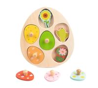 Puzzle de Formas - Juego de Tablero de Madera para Motricidad Fina y Correspondencia,Puzzle de Clavijas de Formas,para Niños y Niñas, para Viajes en Coche, Escuela,