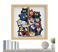Puzzle de gato de madera - Kit de decoración de 3 dimensiones precisas - Puzzle Challenge de madera, para amantes de los gatos, familiares, familiares y , para decoración de interiores, pared y