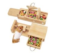 Puzzle de golosinas para Mascotas, Juguete de Madera, Plataforma de práctica de Animales, de búsqueda de Comida, Actividad de Desarrollo de Comportamiento, Accesorio de hábitat Que promueve la