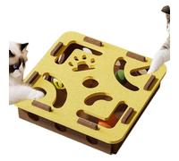 Puzzle de juguete genérico para gatos | Puzzle de juguete para gatito | Tabla de rascar con campanilla para gatito cachorro dentición ejercicio educación raza media