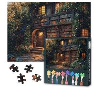Puzzle de librería vintage para adultos, 1000 piezas, biblioteca desafiante rompecabezas para adultos, 1000 piezas, 70 x 50 cm, juego de rompecabezas para mujeres, decoración del hogar (serie de