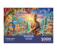 Puzzle De Lógica 1000 Piezas - Cartón Premium Buddha Statue para Amantes De Puzzles Familiares & Juego Familiar Divertido Y Desafiante 52x38cm/1000pcs
