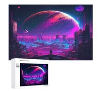 Puzzle de madera, 1000 piezas, bonita ciudad1, para niños y niñas, nivel de dificultad, juegos educativos, juguete familiar (75 x 50 cm)