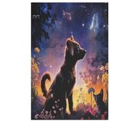 Puzzle de madera, 1000 piezas, bonito perro, adultos y niños, lo mejor para la colección de juegos familiares (78 x 53 cm)