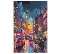 Puzzle de madera, 1000 piezas, diseño de paisaje urbano de Londres, para adultos y niños, lo mejor para la colección de juegos familiares (78 x 53 cm)