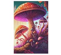 Puzzle de madera, 1000 piezas, diseño de setas, para niños y niñas, nivel de dificultad, juegos educativos, juguete familiar (78 x 53 cm)