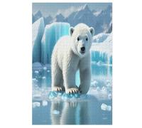 Puzzle de madera, 1000 piezas, oso polar, para niños y niñas, nivel de dificultad, juegos educativos, juguete familiar (78 x 53 cm)