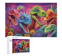 Puzzle de madera, 1000 piezas, puzles de dinosaurios, adultos y niños, lo mejor para la colección de juegos familiares (75 x 50 cm)