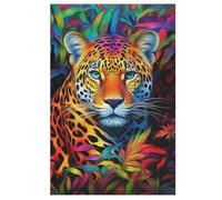 Puzzle de madera, 1000 piezas, puzles de leopardo, adultos y niños, lo mejor para la colección de juegos familiares (78 x 53 cm)