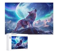 Puzzle de madera, 1000 piezas, puzles de lobo para adultos y niños, lo mejor para la colección de juegos familiares (75 x 50 cm)