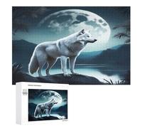 Puzzle de madera, 1000 piezas, puzles de lobo para adultos y niños, lo mejor para la colección de juegos familiares (75 x 50 cm)