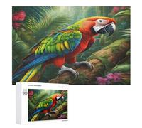 Puzzle de madera, 1000 piezas, puzles de loros, adultos y niños, lo mejor para la colección de juegos familiares (75 x 50 cm)