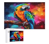 Puzzle de madera, 1000 piezas, puzles de loros, adultos y niños, lo mejor para la colección de juegos familiares (75 x 50 cm)