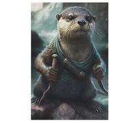 Puzzle de madera, 1000 piezas, puzles de nutrias piratas para adultos y niños, lo mejor para la colección de juegos familiares (78 x 53 cm)