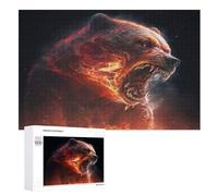 Puzzle de madera, 1000 piezas, puzles de oso, adultos y niños, lo mejor para la colección de juegos familiares (75 x 50 cm)