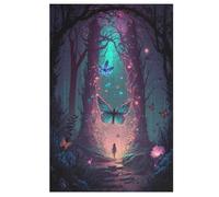 Puzzle de madera, 1000 piezas, rompecabezas de mariposa mística, para adultos y niños, lo mejor para la colección de juegos familiares (78 x 53 cm)