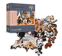 Puzzle De Madera - Amistad del Perro - 1000 Elementos, Artesanía En Madera, Formas Irregulares, 100 Figuras De Animales, Rompecabezas Moderno Premium, Bricolaj