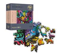 Puzzle De Madera - Cachorro Colorido - 500 + 1 Elementos, Wood Craft, Formas Irregulares, 50 Figuras De Animales, Rompecabezas Moderno Premium, DIY, para Adultos Y Niños A Partir De 12 Años
