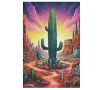 Puzzle de madera de 1000 piezas, rompecabezas secretos de Cactus para adultos y niños, lo mejor para la colección de juegos familiares 78 x 53 cm