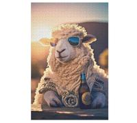 Puzzle de madera de alpaca de 1000 piezas, rompecabezas único, regalo para adultos, juego familiar, actividad desafiante, 78 x 53 cm